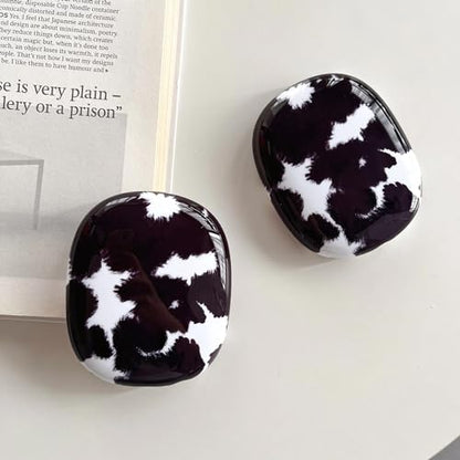 Case Compatible with AirPods Max Headphones, Soft TPU Cute Cow Pattern Anti-Scratch Protective Ear Cup Covers Headphone Cases for Woman Kids - color: cow