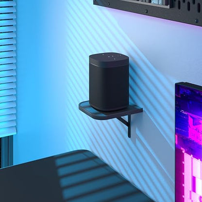 Set of 2 Universal Small Rear Speaker Wall Mount Shelf Surround Sound Speaker Stand Bookshelf for Samsung, Roku, Sony, JBL, Vizio, LG
