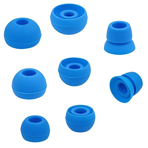 Replacement Silicone Earbuds Ear Tips Eargels Buds Set Compatible with Beats Powerbeats 3 Powerbeats 2 Wireless in-Ear Earphones (4 Pairs/Light Blue) - color: Light Blue