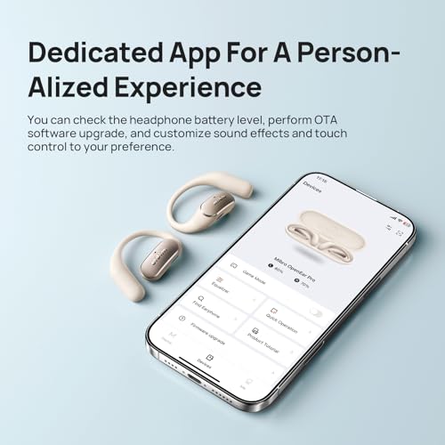 mibro OpenEar Pro Open Ear Earbuds with Mic, Lightweight Bluetooth, White | 7.2g Ultra Lightweight Design, All-Day Comfort, IPX4 Sweatproof, 30H Battery, Bluetooth Headphones for Running, Gym & Work - color: White