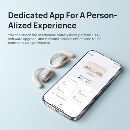 mibro OpenEar Pro Open Ear Earbuds with Mic, Lightweight Bluetooth, White | 7.2g Ultra Lightweight Design, All-Day Comfort, IPX4 Sweatproof, 30H Battery, Bluetooth Headphones for Running, Gym & Work - color: White