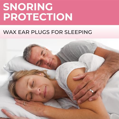 Peace&Quiet | PQ Silicone Ear Plugs for Sleeping - 15 Wax Earplugs for Sleep and Swimming, Soft Ear Covers for Sleeping, Wax Ear Plugs Noise Cancelling 32Db, Pink - color: Pink