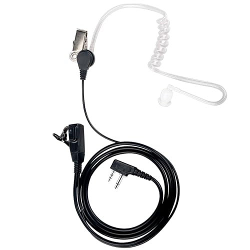 Walkie Talkie Headset for Midland Acoustic Tube Earpiece with Mic PTT for GXT1000VP4 LXT500VP3 GXT1050VP4 GXT1000XB, Two Way Radio Ear Piece for Walkie-Talkie, Pack of 2