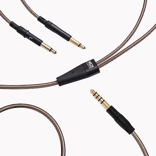 MEZE AUDIO | 4.4mm OFC Upgrade Balanced Cable for 99 Series | Silver-Plated OFC Copper | 4.4mm Male to Dual TS Mono 3.5mm Male Connector Plug | Cable Length 1.50m/4.9ft - size: 4.4 mm ( Balanced )