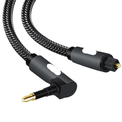 Right Angle Optical Audio Cable 90 Degree MI NI Toslink to Optical Cable Male Plug Connector Adapter Ja-ck Optical Cord(300cm) - size: 300cm
