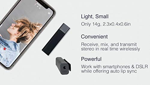 SmartMike+ Wireless Bluetooth Microphone for Content Creators - Rechargeable, Hands-Free Clip-on Lavalier Lape (Black - 2 Pack)