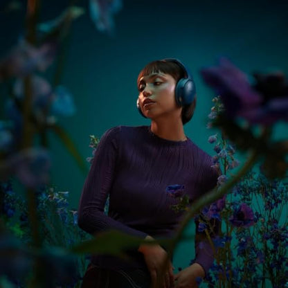 Bose QuietComfort Headphones Bundle with Fast Charger - Wireless Bluetooth Over-Ear Noise Cancelling Headphones with Mic, USB-C Charging, Deep Bass, Up to 24 Hours Playtime (Twilight Blue) - color: Twilight Blue