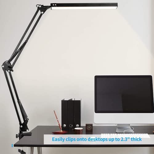 C-Clamp Base Stand Mounting Accessory, Metal Black | Table Mount Clamp, Desk Light Clamp Mount Holder, For Desktop Lamp Monitor Microphone Mic Arm Mount Stand