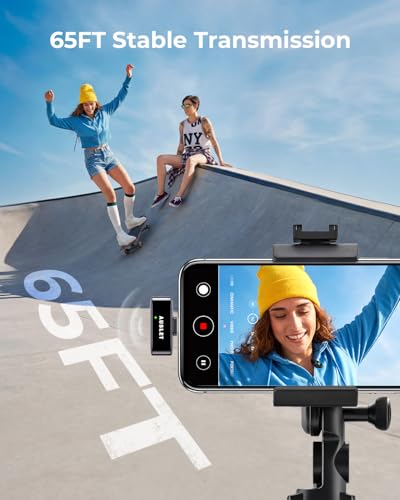 Wireless Lavalier Microphone for iPhone & Android, Mini Clip-On Lapel Mic with 25H Charging Case, AI Noise Reduction, 3 Voice Modes for Vlogging, TikTok & Live Streaming - size: 2TX + USB-C RX + Lightning Adapter + 1CC