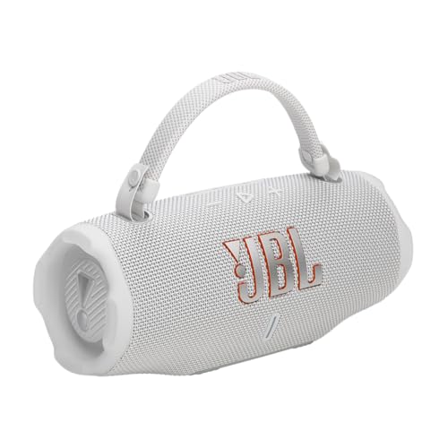 JBL Charge 6 Portable Bluetooth Speaker, Waterproof, Drop-Proof - White | Long Battery Life Up To 28 Hours, Quick Charging, Built-In Powerbank, Weatherproof For Outdoor, Poolside, And Shower Use - color: White