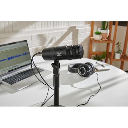 Audio-Technica AT2040USB Hypercardioid Dynamic Podcast USB Microphone, Black Bundle with 2 YR CPS Enhanced Protection Pack