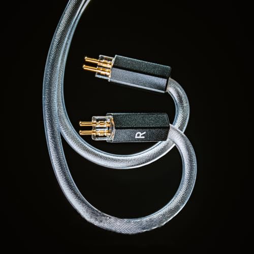 Angelears x Yongse Whitesnake Edition IEM Cable, Sterling Silver+Silver Plated Single Crystal Copper Coaxial Structure in Ear Monitor Earphone Cable (MMCX 4.4mm)