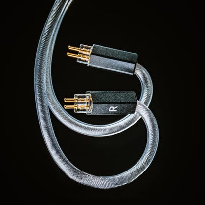 Angelears x Yongse Whitesnake Edition IEM Cable, Sterling Silver+Silver Plated Single Crystal Copper Coaxial Structure in Ear Monitor Earphone Cable (MMCX 4.4mm)