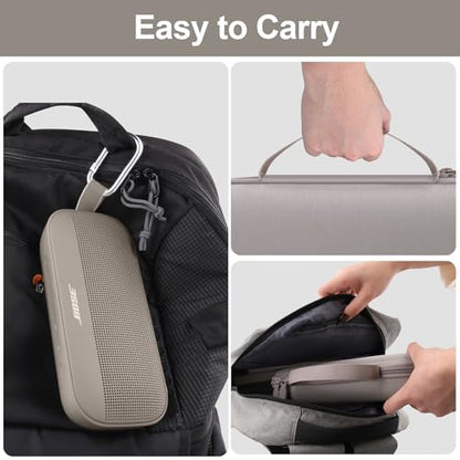 Aenllosi Hard Case for Bose SoundLink Flex 2nd Gen/Bose Speaker, Sandstone | EVA Hard Shell, Drop Resistant Protection, Water Resistant Protection, Dust Proof Protection, Protective Case Only - color: Sandstone, style: Hard Case for Bose SoundLink Flex 2n