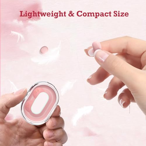 Xmenha Mini Invisible Small Bluetooth Earbuds Sleeping for Small Ears Low Profile Tiny Hidden Discreet Smallest Earbuds for Work Sleep Ear Buds Invisible Headphones Buds - color: Pink