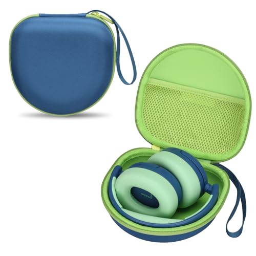 Kid Headphones Case for iClever/Acer/MIDOLA Headphone,Blue+Green,Case Only | for iClever BTH20 BTH12 HS19 BTH22 BTH26/Candy Bila/Acer/JBL/MIDOLA/JoySpark/JLab/ADOOPE/Spiderman/EarFun/ Etc Kids Headphone - color: Outer Blue+Inner Green