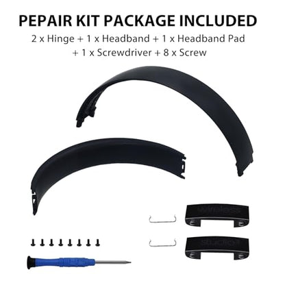 Studio3 Headband & Hinge & Cushion for Beats Studio 3 Headphone,Matte Black - color: Matte Black