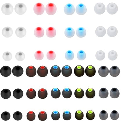 54Pcs Earbud Replacement Tips，Ear Bud Rubber Tips Silicone Earbud Tips Earbud Covers Silicone Tips Headphone Covers for Ears Headphone Ear Covers Replacement (Inner Hole 3.8mm -5.1mm) 27 Pairs S M L