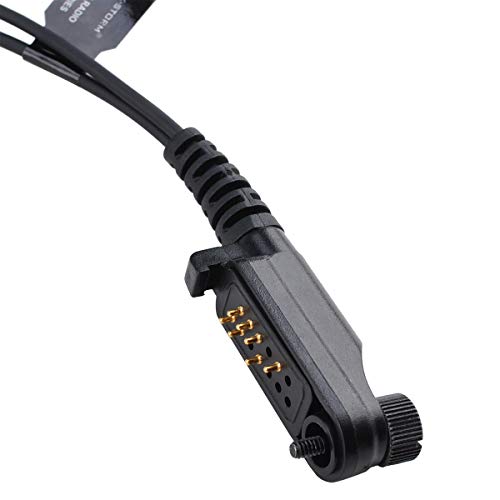 K-Storm PD682 PD602 Acoustic Tube Radio Earpiece for Hytera Walkie Talkie | Compatible with PD600 PD662 PD680 PD685 HP602 X1p X1e etc, PU Material, Black