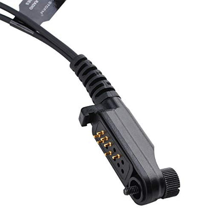 K-Storm PD682 PD602 Acoustic Tube Radio Earpiece for Hytera Walkie Talkie | Compatible with PD600 PD662 PD680 PD685 HP602 X1p X1e etc, PU Material, Black