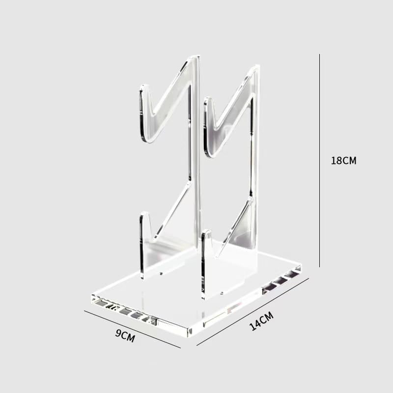 Game Controller Holder 2 Tiers - Universal Dual Controller & Headphone Stand, Acrylic Clear Display Stand Compatible with Nintendo Switch, Xbox, PS5, PS4 - Desk Mounts - size: 2 Tiers