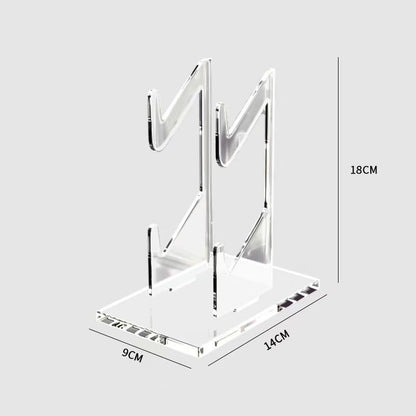 Game Controller Holder 2 Tiers - Universal Dual Controller & Headphone Stand, Acrylic Clear Display Stand Compatible with Nintendo Switch, Xbox, PS5, PS4 - Desk Mounts - size: 2 Tiers