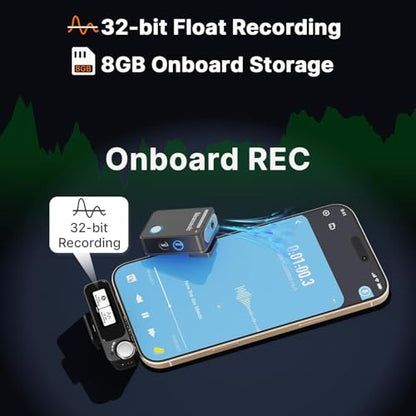 Saramonic Ultra Wireless Lavalier Microphone, 32-Bit Float Recording, Timecode Sync, Noise Cancellation, IPX5 Water Resistance, 984’ Range, 130dB SPL, for Cameras, Smartphones, Computers (ULTRA01)