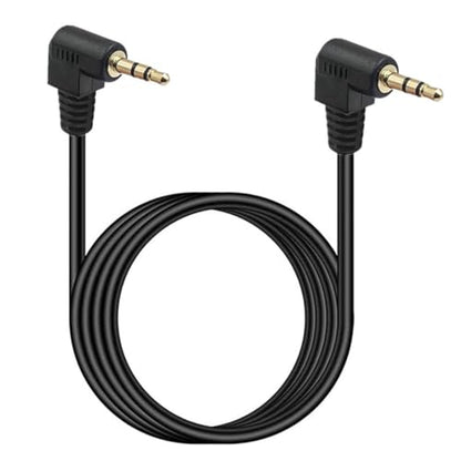 Right Angle Cable, Gold Plated 90 Degree | 3.5 Male to Male Audio Stereo Jack Plug Car Aux 3-Pole TRS (1 Meter) - size: 1 meter