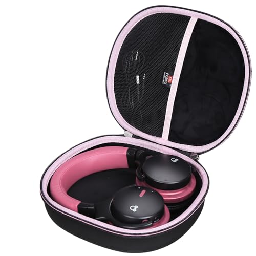 FBLFOBELI Hard Headphone Storage Case for Silensys E7 / PurelySound E7 / MOVSSOU E7 / COWIN E7 / Tapela E7 / Audonia E7 Active Noise Cancelling Bluetooth Headphones (Case Only) (Pink) - color: Pink