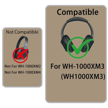 Earpads+Headband Covers for Sony Wh-1000XM3 Replacement Kit,Protein Leather Ear Pads Cushions and Silicone Zipper Headband for WH-1000XM3 Accessories(Champagne Gold) - color: Champagne Gold
