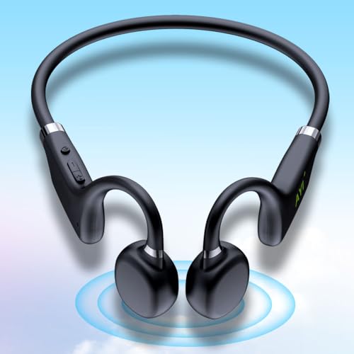 AYI True Bone Conduction Headphones Open Ear Headset Able to be a MP3 Player with Micro Disk Stereo Bluetooth Earphone for Driving Bicycling Running Skiing-X9 Black - color: X9 Black