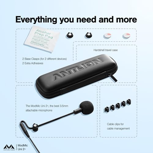 ModMic Uni 2+ Attachable 3.5mm Headset Microphone. Gaming on PC, PS5, Xbox