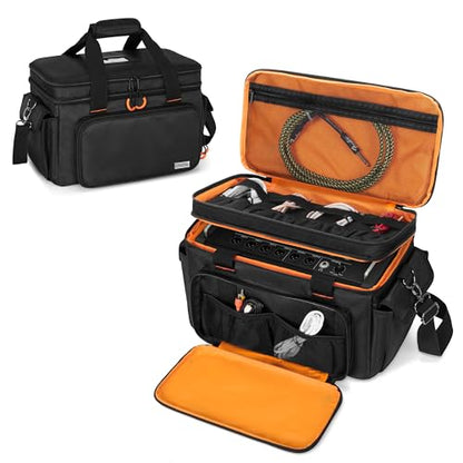 Carry Bag Compatible with Behringer X-AIR Series Mixers XR12, XR16, XR18 | Mixer Double Layer DJ Gig Bag, with Multiple Pockets for Accessories, Audio Case with Shoulder Strap, Padded, Black