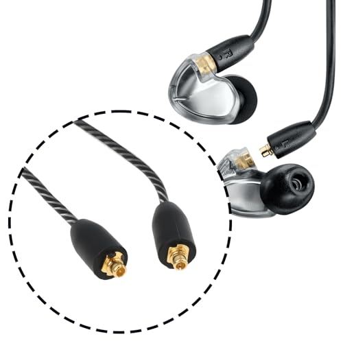 3.5mm Audio Cable with Mic Volume Control Compatible with Shure SE215/SE425/SE535/SE846/UE900 Compatible with MMCX Most Socket Headphones