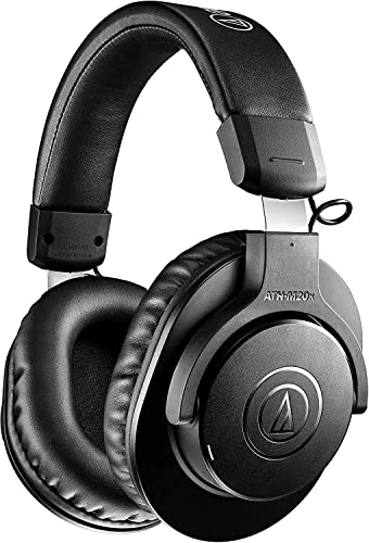 Audio-Technica ATH-M20xBT Wireless Over-Ear Headphones, Black - color: Black, style: Bluetooth Wireless