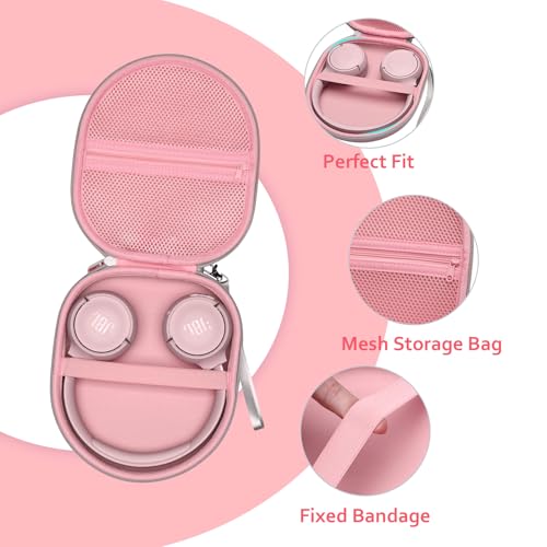 Headphone Headset Case Compatible with JBL Tune 510BT/Soundcore by Anker Life Q20 Q30/BERIBES/KVIDIO/Sony Wireless On-Ear Headphones, Pink - color: Pink