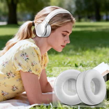 SOULWIT Replacement Earpads for JBL Live 670NC On-Ear Headphones(Do Not Fit Tune 670NC), Ear Pads Cushions with Soft Protein Leather and High-Density Noise Isolation Foam - Grey - color: Grey
