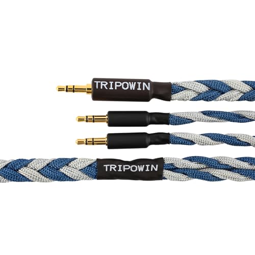 Linsoul Tripowin GranVia Upgraded OFC Headphone Replacement Cable - color: Blue, size: 2m