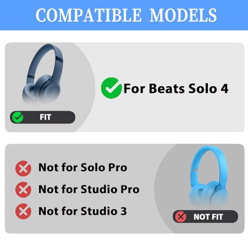 Solo 4 Replacement Headband & Hinge for Beats Solo 4 Headphone,Slate Blue