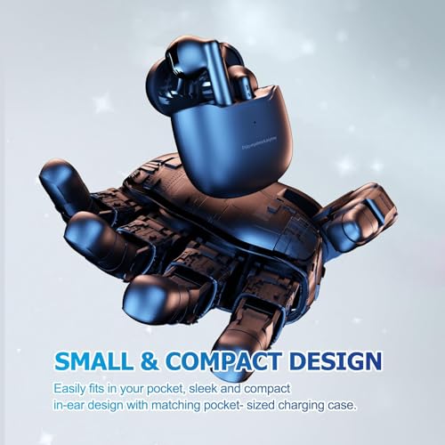 True Wireless Earbuds Bluetooth 5.3 with Microphone for Working Out Noise Canceling Blue Tooth Ear Buds Deep Bass TWS Wireless Earphones with Charging Case in Ear Headphone for iPhone Android Black - color: Black