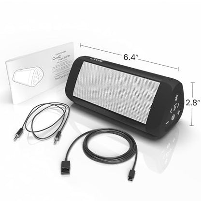 OontZ Angle 3 Ultra Gen 4 Bluetooth Speaker, 14W, 20Hr Playtime, IPX7 White | 14W Bluetooth speaker with fuller bass, 100-ft range, IPX7 waterproof and stereo pairing. - color: Black w/ White Grille