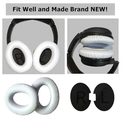 Headphones Replacement Ear Pads,for Bose Quietcomfort QC15 QC25 QC35 35 ii (White) - color: White