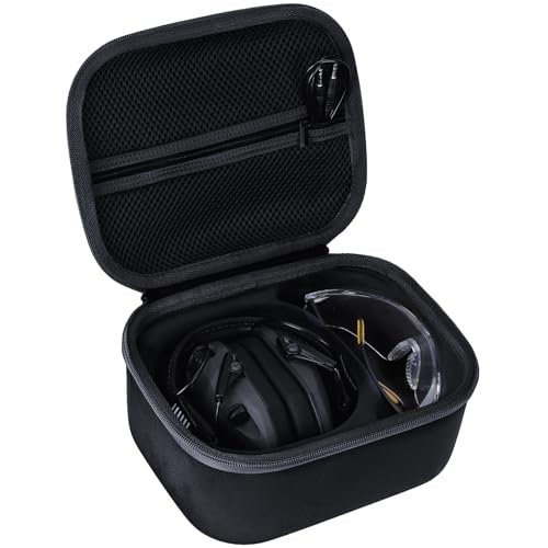 Storage Case Compatible with Walker's Razor Slim Shooting Hearing Protection Electronic Earmuffs - color: Black