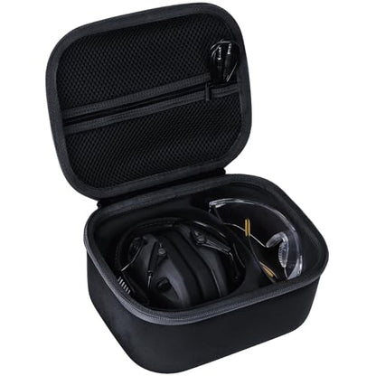 Storage Case Compatible with Walker's Razor Slim Shooting Hearing Protection Electronic Earmuffs - color: Black