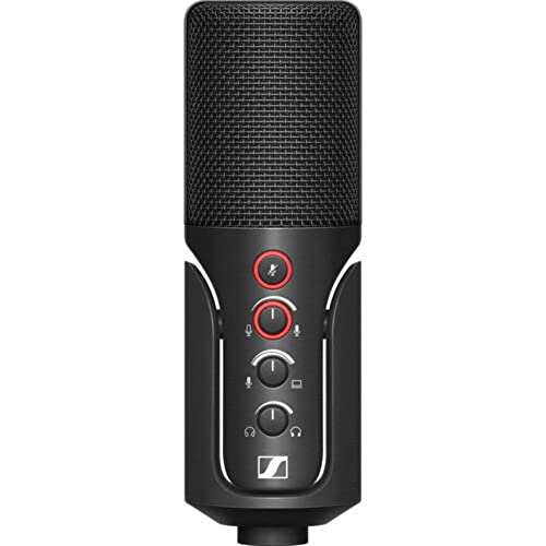 Sennheiser Profile USB Condenser Microphone with Desktop Stand Bundle with Kellards Pop Filter and 5-Pack Cleaning Wipes