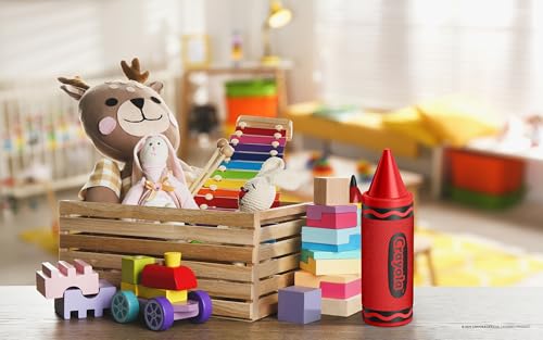 Crayola Kids Crayon Speakers Bluetooth, Portable Bluetooth Speakers | 20W Peak Power HD Sound, Mini Bluetooth Speaker Wireless with TWS Pairing BT 5.3, FM Radio Home/Party/Outdoor/Travel - color: Red
