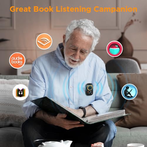 Wearable Bluetooth Speaker Built in Mics for Hands Free Call/Voice Assistant Clip on Portable Small Wireless Speakers Ipx7 up to 15H Playing for Work/Cycling/Outdoor/Sports/Hiking/Golf