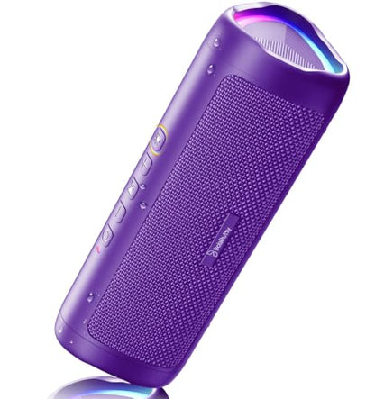 Bluetooth Speaker, 20W HD Sound, Portable Wireless, IPX5 Waterproof, Up to 24H Playtime, TWS Pairing, for Home/Party/Outdoor/Camping/Beach Essentials, Electronic Gadgets, Birthday Gift (Purple) - color: Purple