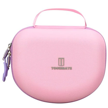 Tourmate Hard Travel Case for Riwbox CT-7 CT-7S / iClever HS01 / FosPower Cat Ear LED Light Kids Wireless Headphones, Protective Carrying Storage Bag（Box for Sale） (Purple&Pink) - color: Purple&Pink