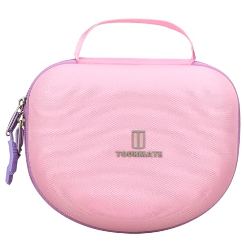 Tourmate Hard Travel Case for Riwbox CT-7 CT-7S / iClever HS01 / FosPower Cat Ear LED Light Kids Wireless Headphones, Protective Carrying Storage Bag（Box for Sale） (Purple&Pink) - color: Purple&Pink